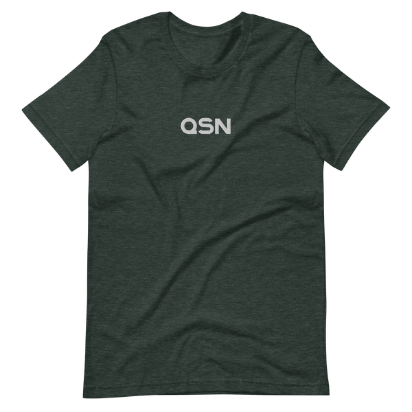 QSN Embroidered Unisex V1 Short-Sleeve T-Shirt (17 Colors) - White Logo