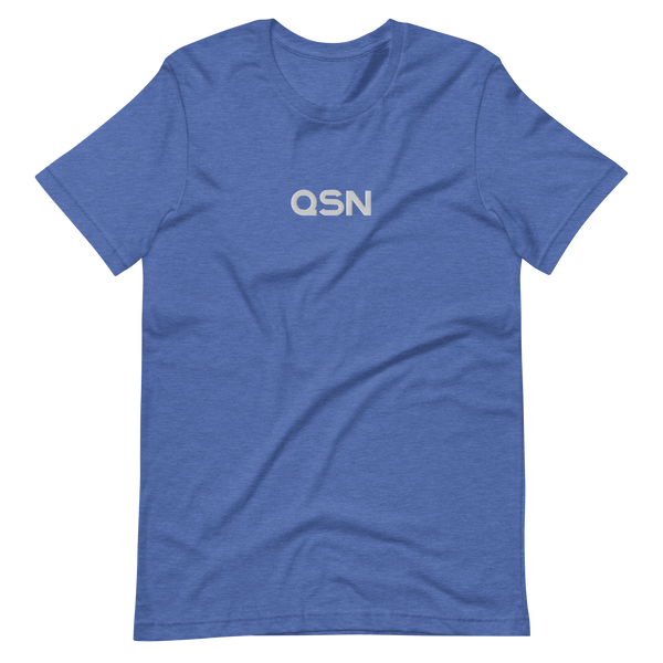 QSN Embroidered Unisex V2 Short-Sleeve T-Shirt (17 Colors) - White Logo