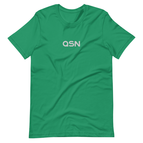 QSN Embroidered Unisex V2 Short-Sleeve T-Shirt (17 Colors) - White Logo