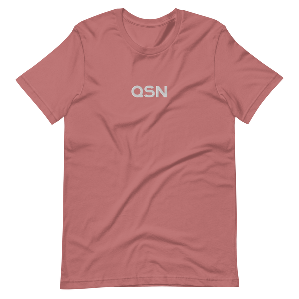 QSN Embroidered Unisex V2 Short-Sleeve T-Shirt (17 Colors) - White Logo