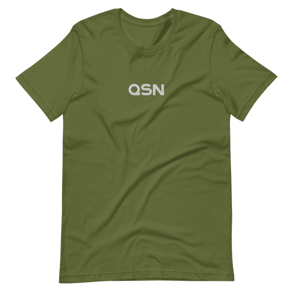 QSN Embroidered Unisex V1 Short-Sleeve T-Shirt (17 Colors) - White Logo
