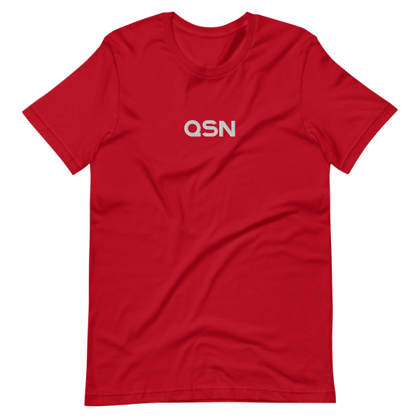 QSN Embroidered Unisex V1 Short-Sleeve T-Shirt (17 Colors) - White Logo