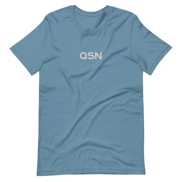QSN Embroidered Unisex V2 Short-Sleeve T-Shirt (17 Colors) - White Logo