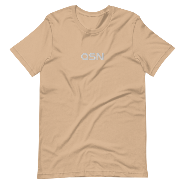 QSN Embroidered Unisex V2 Short-Sleeve T-Shirt (17 Colors) - White Logo