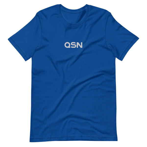 QSN Embroidered Unisex V1 Short-Sleeve T-Shirt (17 Colors) - White Logo
