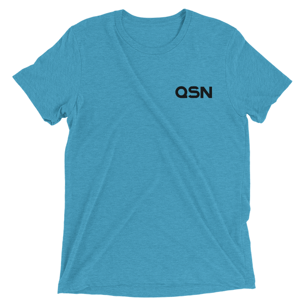 QSN Embroidered Tri-Blend Short Sleeve Shirt - Black Logo