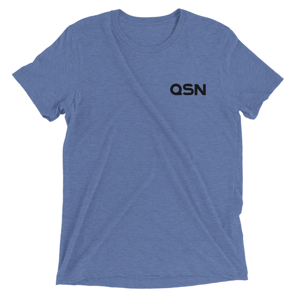 QSN Embroidered Tri-Blend Short Sleeve Shirt - Black Logo