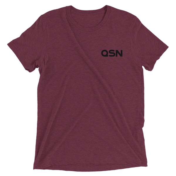QSN Embroidered Tri-Blend Short Sleeve Shirt - Black Logo