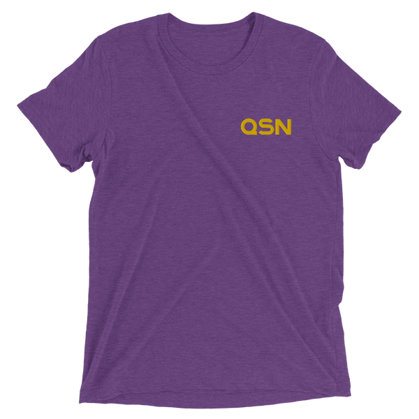 QSN Embroidered Tri-Blend Short Sleeve Shirt - Gold Logo