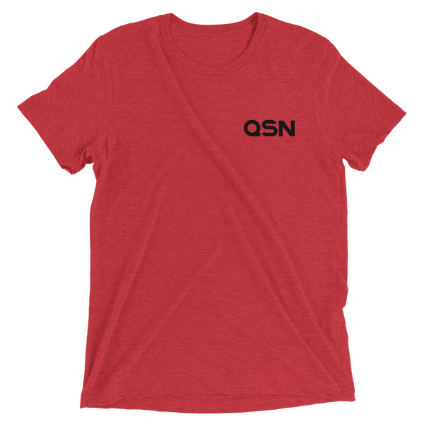 QSN Embroidered Tri-Blend Short Sleeve Shirt - Black Logo