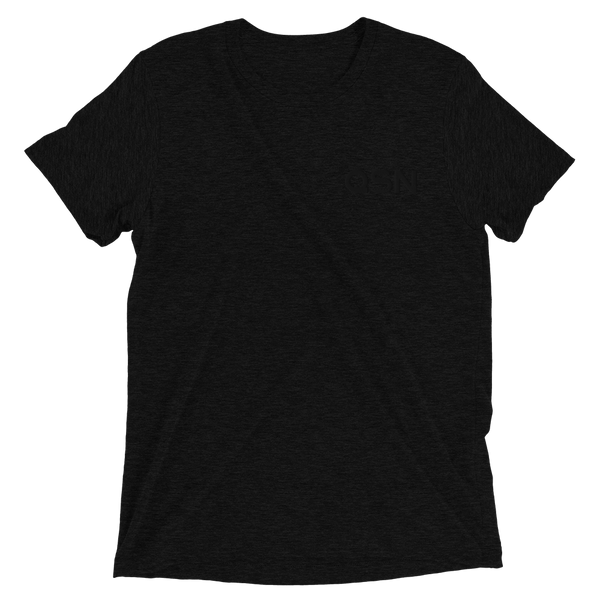 QSN Embroidered Tri-Blend Short Sleeve Shirt - Black Logo