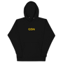 QSN Embroidered Unisex Hoodie - Gold Logo