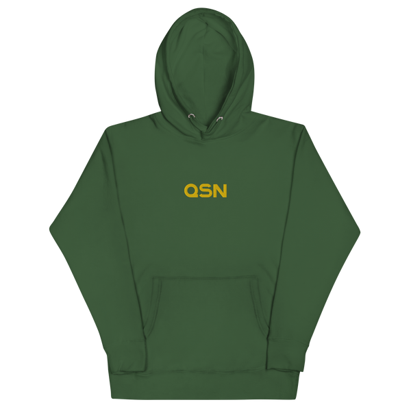 QSN Embroidered Unisex Hoodie - Gold Logo