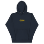 QSN Embroidered Unisex Hoodie - Gold Logo