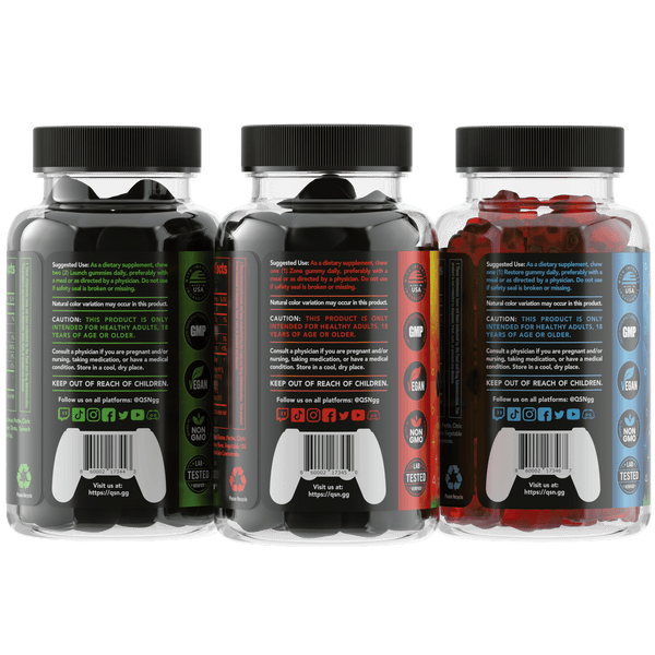 LZR Focused Gaming Gummies Stack