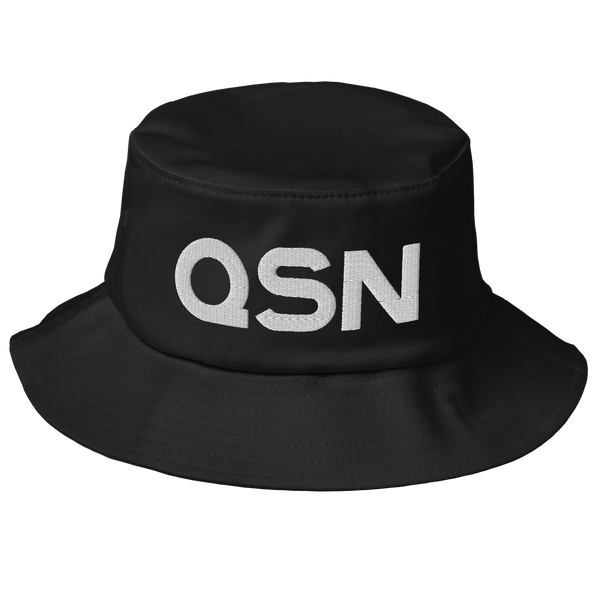 QSN Old School Bucket Hat - White Logo