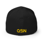 QSN FlexFit Closed Back Hat - Gold Logo