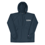 QSN Embroidered Champion Packable Jacket - White Logo