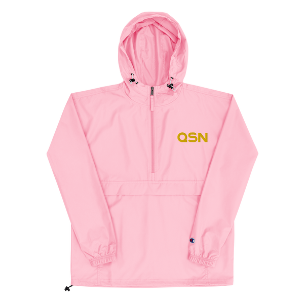 QSN Embroidered Champion Packable Jacket - Gold Logo
