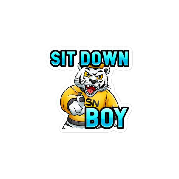 Sit Down Boy Sticker