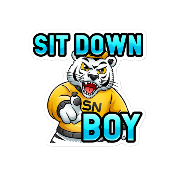 Sit Down Boy Sticker
