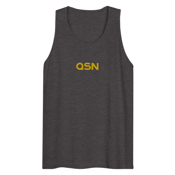 QSN Men’s Embroidered Premium Tank Top - Gold Logo
