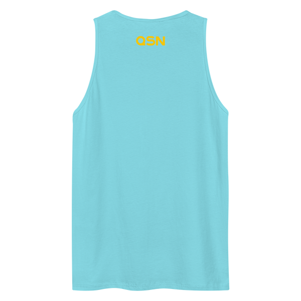 QSN Men’s Embroidered Premium Tank Top - Gold Logo