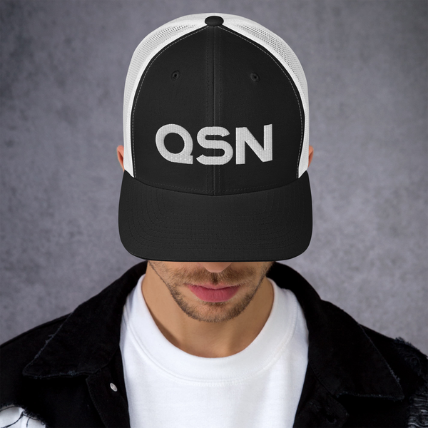 QSN Trucker Hat - White Logo
