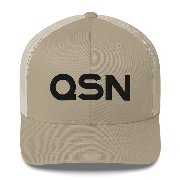 QSN Trucker Hat - Black Logo