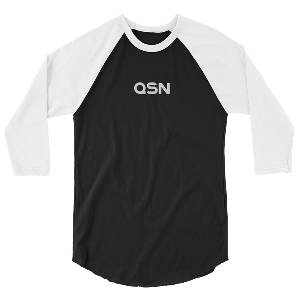 QSN Embroidered Baseball Tee - White Logo