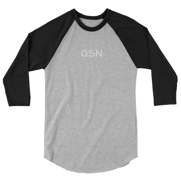 QSN Embroidered Baseball Tee - White Logo
