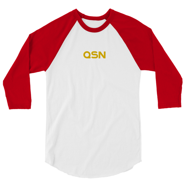 QSN Embroidered Baseball Tee - Gold Logo