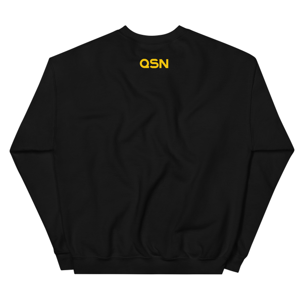 QSN Embroidered Unisex Crew Neck Sweatshirt - Gold Logo