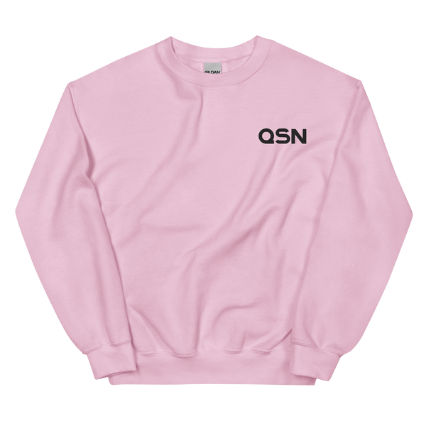 QSN Embroidered Unisex Crew Neck Sweatshirt - Black Logo