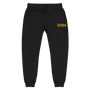 QSN Embroidered Unisex Fleece Sweatpants - Gold Logo