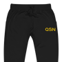 QSN Embroidered Unisex Fleece Sweatpants - Gold Logo