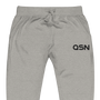 QSN Embroidered Unisex Fleece Sweatpants - Black Logo