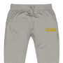 QSN Embroidered Unisex Fleece Sweatpants - Gold Logo