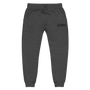 QSN Embroidered Unisex Fleece Sweatpants - Black Logo