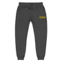 QSN Embroidered Unisex Fleece Sweatpants - Gold Logo