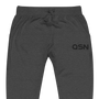 QSN Embroidered Unisex Fleece Sweatpants - Black Logo