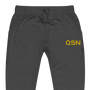 QSN Embroidered Unisex Fleece Sweatpants - Gold Logo