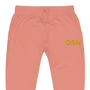 QSN Embroidered Unisex Fleece Sweatpants - Gold Logo