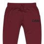 QSN Embroidered Unisex Fleece Sweatpants - Black Logo