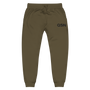 QSN Embroidered Unisex Fleece Sweatpants - Black Logo