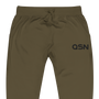 QSN Embroidered Unisex Fleece Sweatpants - Black Logo