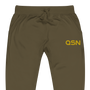 QSN Embroidered Unisex Fleece Sweatpants - Gold Logo
