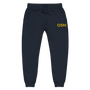 QSN Embroidered Unisex Fleece Sweatpants - Gold Logo