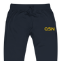 QSN Embroidered Unisex Fleece Sweatpants - Gold Logo
