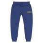 QSN Embroidered Unisex Fleece Sweatpants - Gold Logo